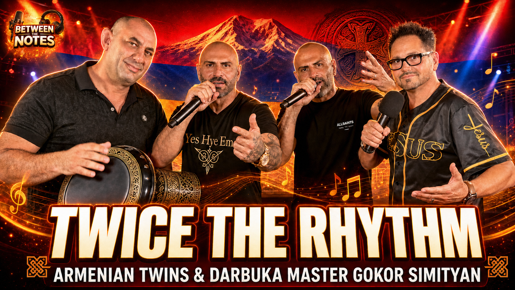 TWICE THE RHYTHM featuring the Armenian Twins and Gokor Simityan on Hye Jams Between the Notes